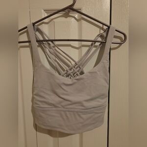 LULULEMON FREE TO BE WILD LONGLINE BRA IN PALE ORCHID SIZE 10